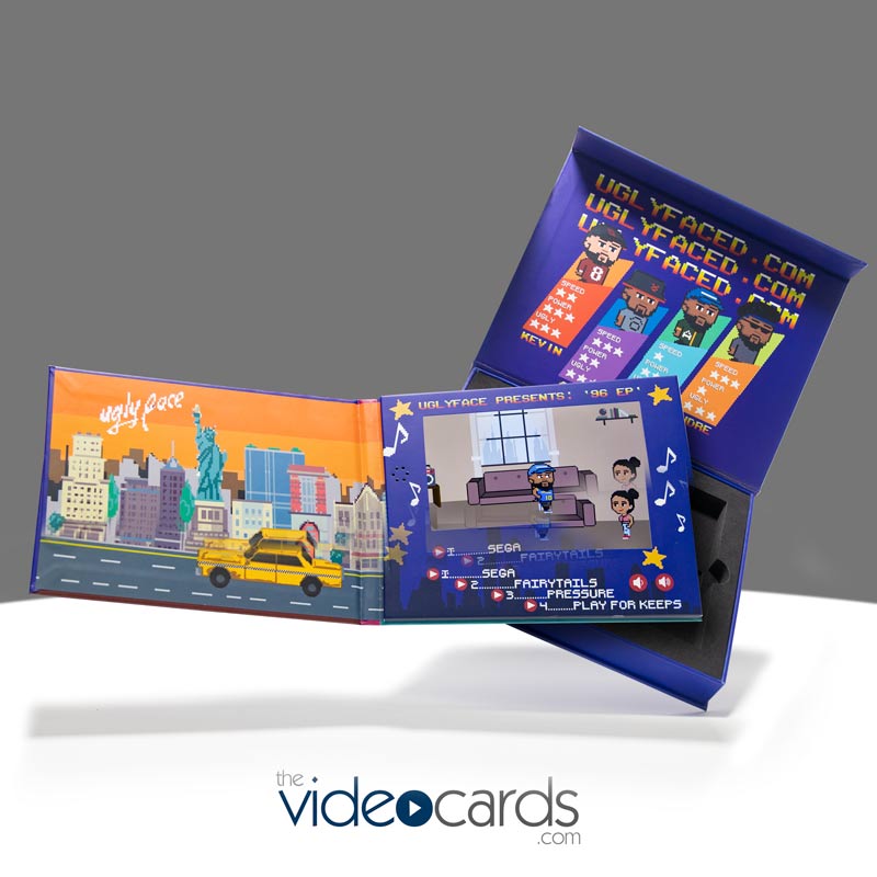Video Brochure with a presentation box for a musician